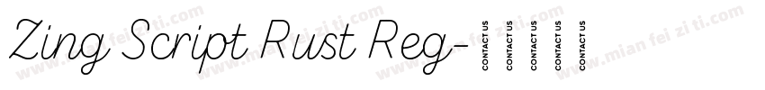 Zing Script Rust Reg字体转换